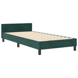 Dark Green Velvet Bed Frame 100X200 Cm