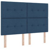 Bed Frame Blue 140X200 Cm Fabric