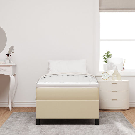 Box Spring Bed With Mattress Light Green Grey 80X200 Cm Corduroy Fabric