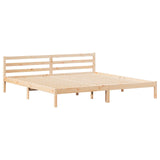 Bed Frame With Headboard 180X210 Cm Solid Wood Pine