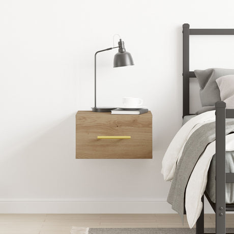 Bedside Cabinet Wall-Mounted Artisan Oak 35X35X20 Cm