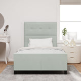 Light Grey Velvet Bed Frame 120X200 Cm