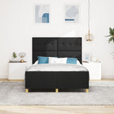 Bed Frame Black 140X200 Cm Fabric