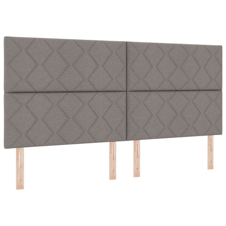 Bed Frame Taupe 200X200 Cm Fabric