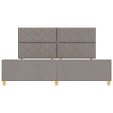Bed Frame Taupe 200X200 Cm Fabric