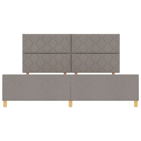 Bed Frame Taupe 200X200 Cm Fabric