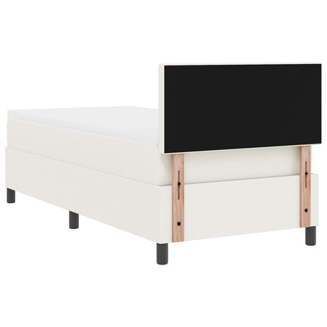 Box Spring Bed With Mattress & Led Corduroy Fabric