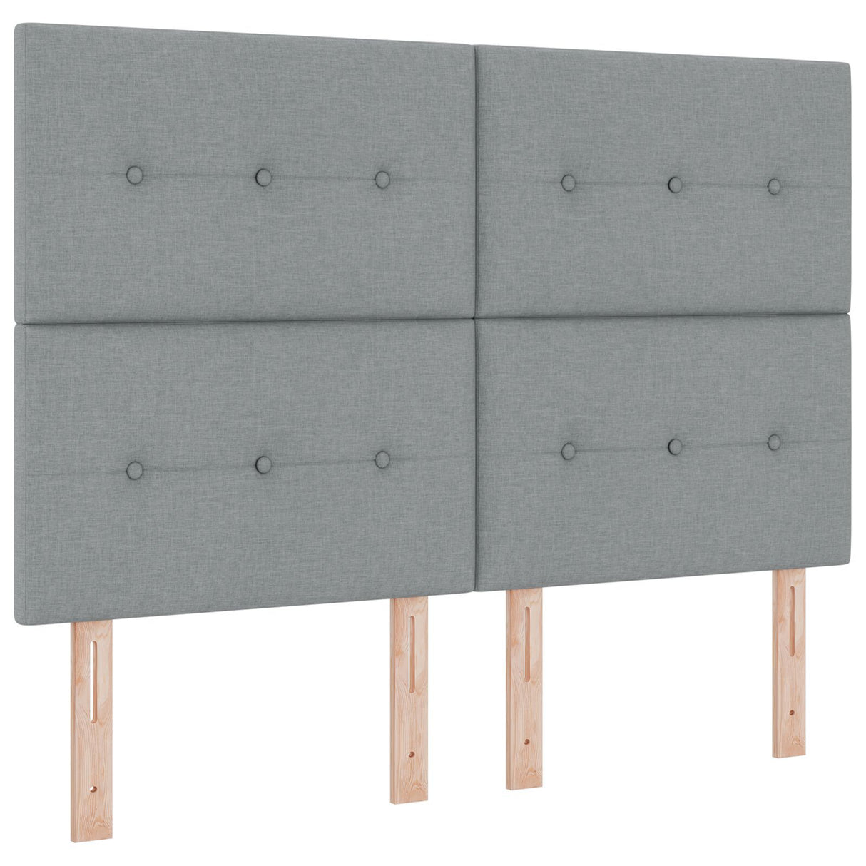 Bed Frame Light Grey 140X200 Cm Fabric