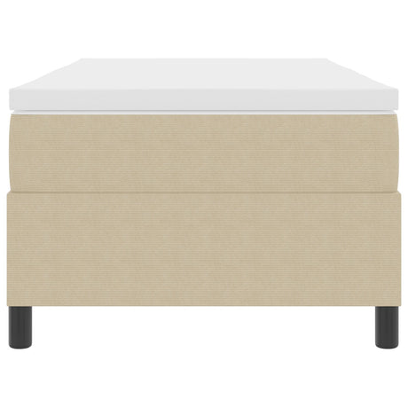 Box Spring Bed With Mattress Light Green Grey 80X200 Cm Corduroy Fabric