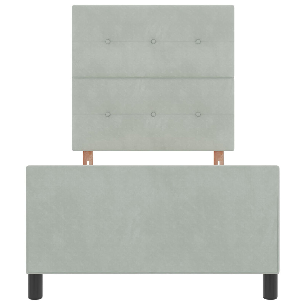 Bed Frame Light Grey 90X190 Cm Velvet