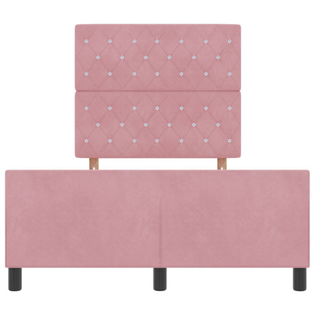 Bed Frame Pink 120X200 Cm Velvet