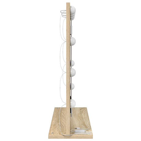 Vanity Mirror With Led Lights Sonoma Oak 60X55X18 Cm