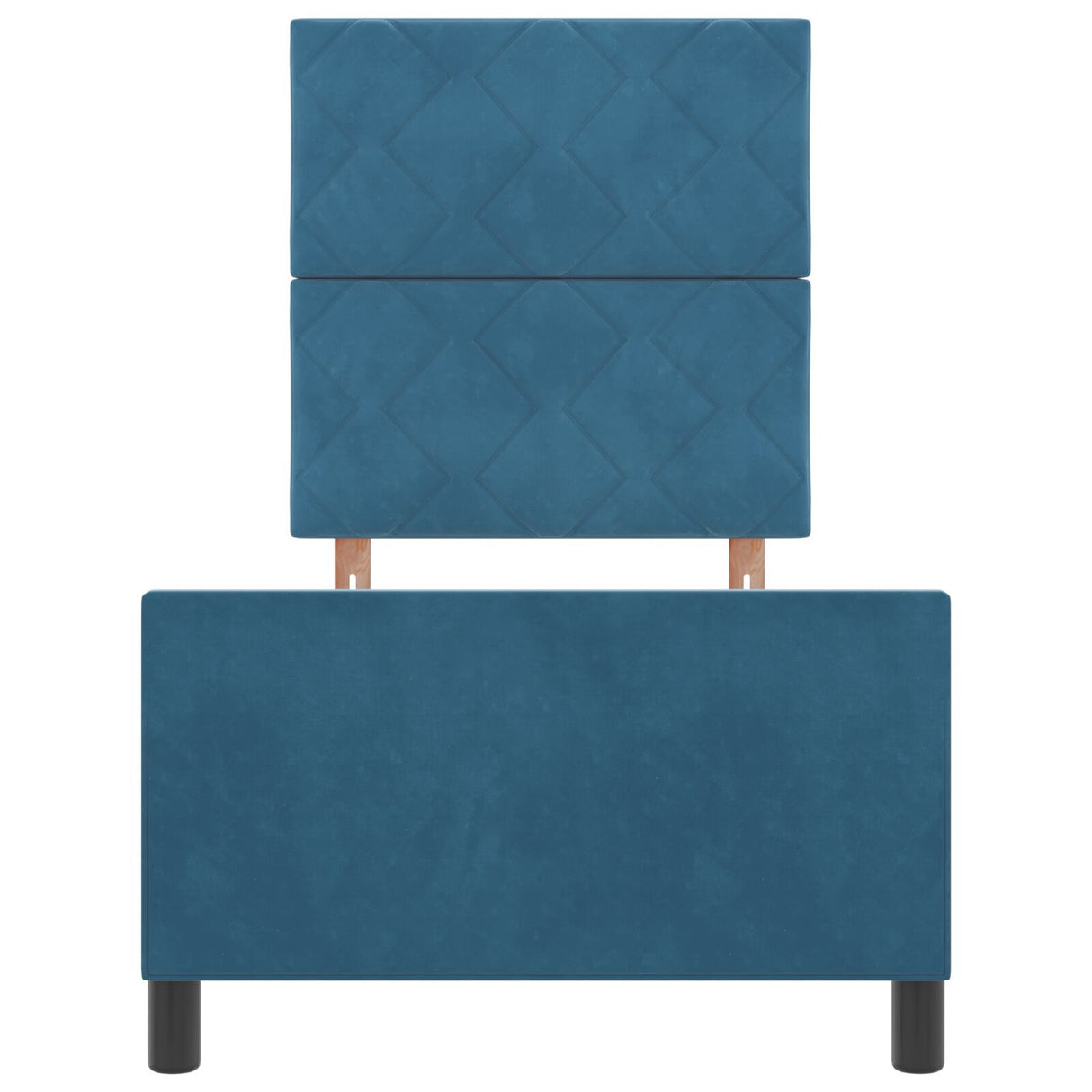 Dark Blue Velvet Bed Frame 80X200 Cm