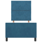 Dark Blue Velvet Bed Frame 80X200 Cm