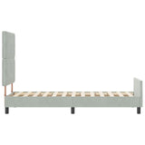 Light Grey Velvet Bed Frame 80X200 Cm