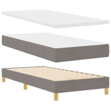 Box Spring Bed With Mattress Taupe 80X200 Cm Fabric