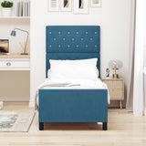 Bed Frame Dark Blue 80X200 Cm Velvet