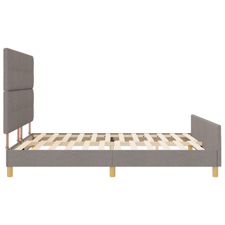 Bed Frame Taupe 180X200 Cm Fabric