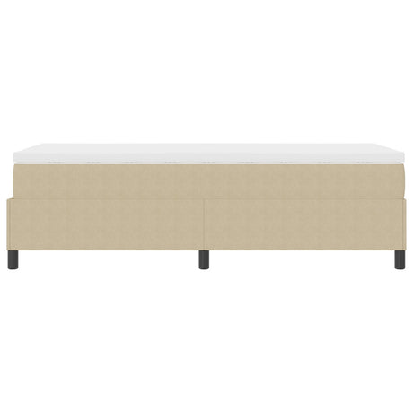Box Spring Bed With Mattress Light Green Grey 80X200 Cm Corduroy Fabric