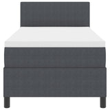 Box Spring Bed With Mattress Dark Grey 80X200 Cm Corduroy Fabric