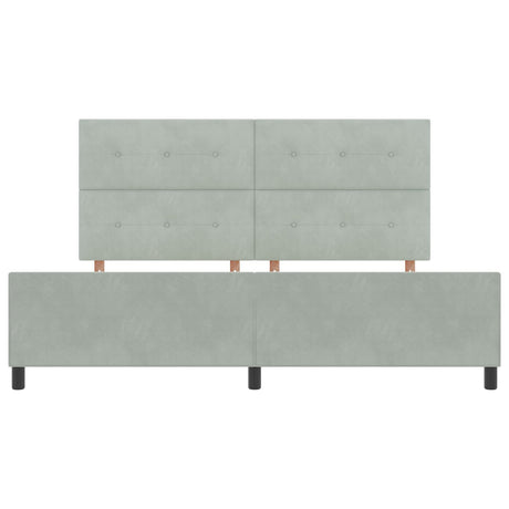 Bed Frame Light Grey 200X200 Cm Velvet