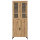 Sideboard With Wall Cabinet Artisan Oak Engineered Wood