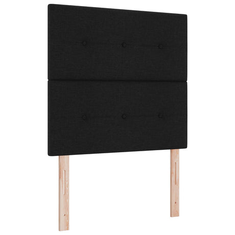 Bed Frame In Black, 80X200 Cm, Fabric