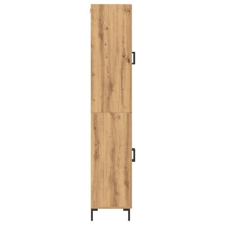 Sideboard With Wall Cabinet Artisan Oak Engineered Wood