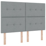 Bed Frame Light Grey 160X200 Cm Fabric