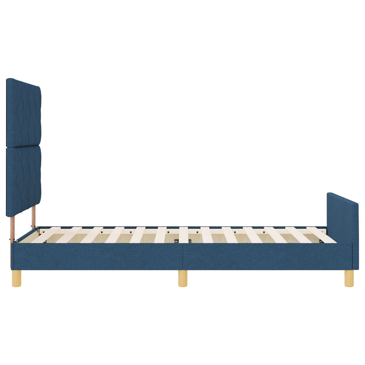 Blue Bed Frame 90X190 Cm Fabric