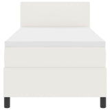 Box Spring Bed With Mattress & Led Corduroy Fabric