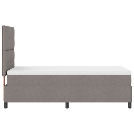 Box Spring Bed With Mattress Taupe 80X200 Cm Fabric