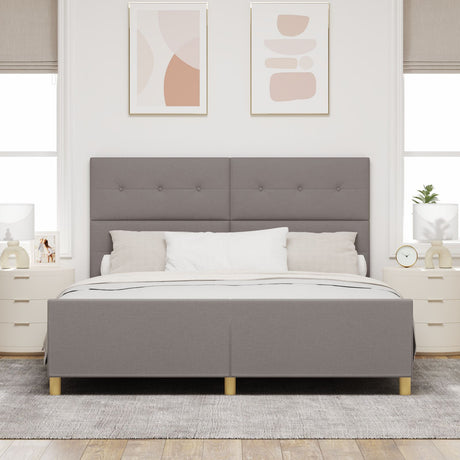 Bed Frame Taupe 180X200 Cm Fabric