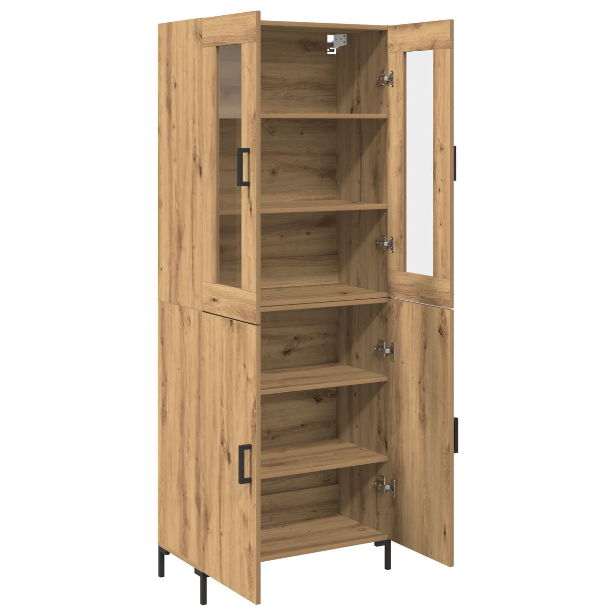Sideboard With Wall Cabinet Artisan Oak Engineered Wood
