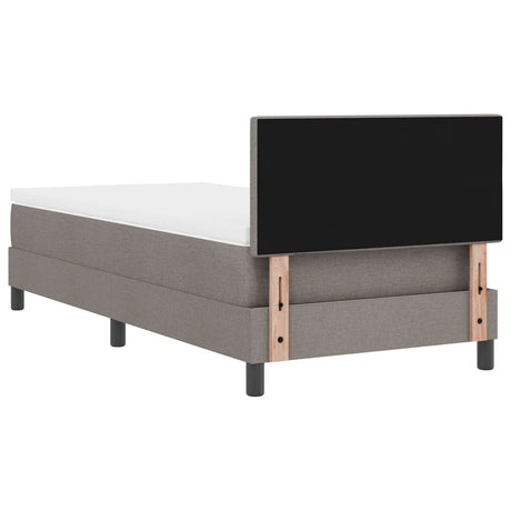 Box Spring Bed With Mattress Taupe 80X200 Cm Fabric