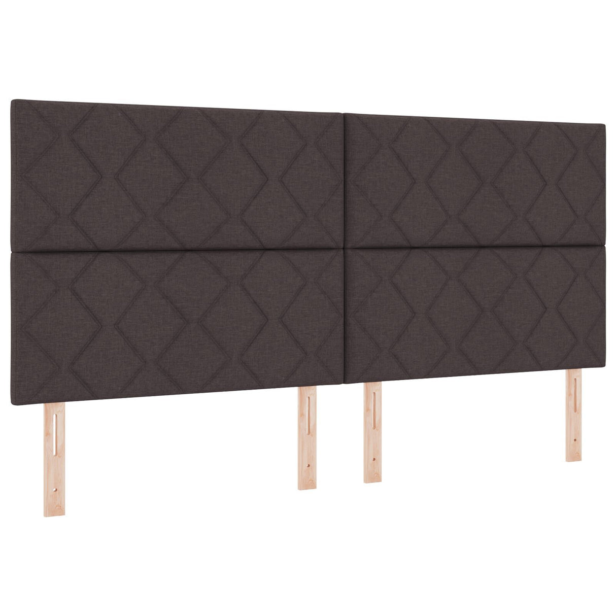 Bed Frame In Dark Brown, 200X200 Cm, Fabric