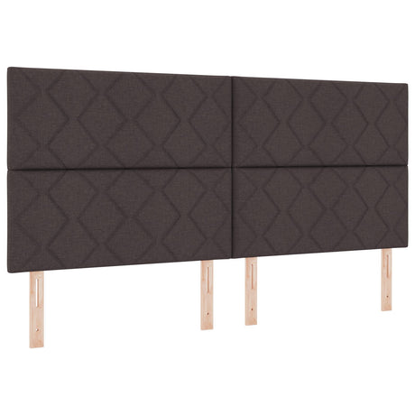Bed Frame In Dark Brown, 200X200 Cm, Fabric