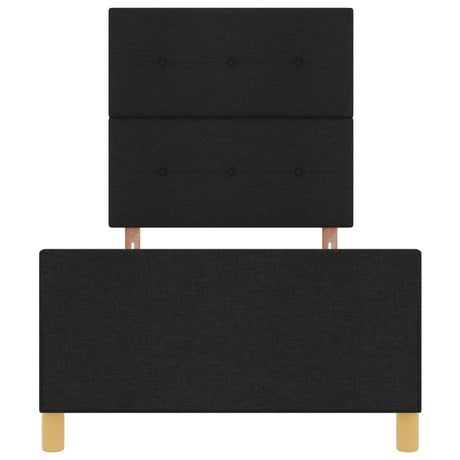 Bed Frame In Black, 80X200 Cm, Fabric