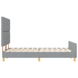 Bed Frame Light Grey 160X200 Cm Fabric