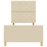Cream Fabric Bed Frame 90X200 Cm