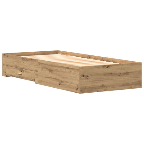 Bed Frame Artisan Oak 90X200 Cm Engineered Wood