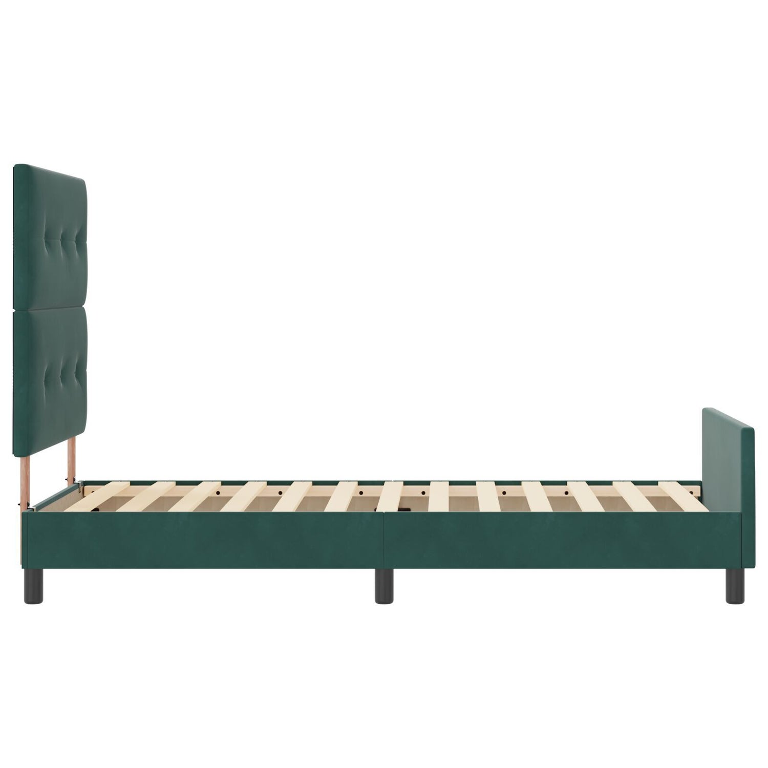 Dark Green Velvet Bed Frame 80X200 Cm