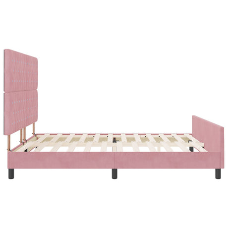 Bed Frame Pink 180X200 Cm Velvet