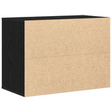 Corner Chest Of Drawers Black Oak 80X41X58 Cm Engineered Wood