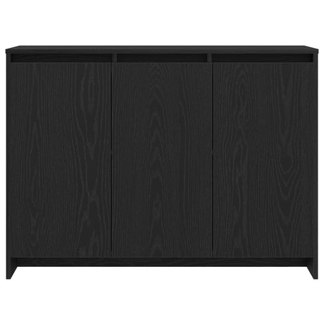 Sideboard Black Oak Engineered Wood Medium Storage