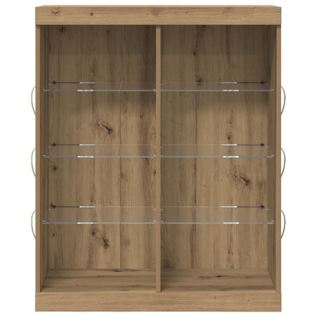 Sideboard With Led Lights Artisan Oak 41X37X100 Cm