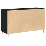 Sideboard Black Oak 100X36X60 Cm Engineered Wood