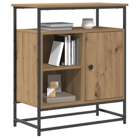 Sideboard Artisan Oak 69X35X80 Cm Engineered Wood And Steel