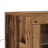 Sideboard With Led Lights Old Wood 41X37X100 Cm