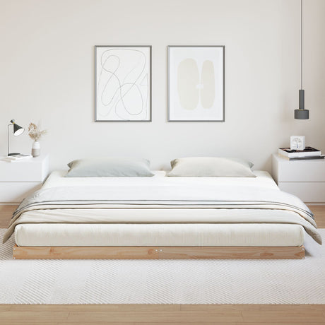 Bed Frame 160X210 Cm Solid Wood Pine